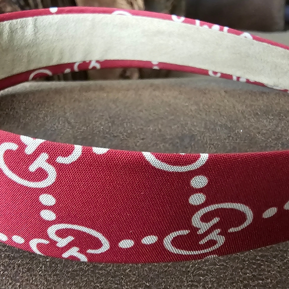 GG Collection Red and White Hair Accessory - Picture 5 of 7